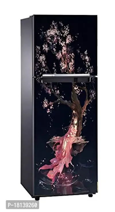 Trendy Abstract Decorative Under The Tree Princes 3D Wallpaper Poster Extra Large Fridge Sticker Double Single Door Decorative Fridge Sticker (Pvc Vinyl, Multicolor, 60 Cm X 160 Cm)-thumb2