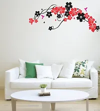 Psychedelic Collection Decorative Tree Branch Decorative Wall Sticker (PVC Vinyl, Multicolor, W 132 cm X H 54 cm)-thumb2