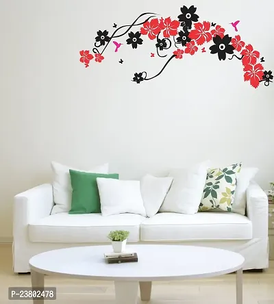 Psychedelic Collection Decorative Tree Branch Decorative Wall Sticker (PVC Vinyl, Multicolor, W 132 cm X H 54 cm)-thumb3