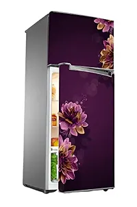 Psychedelic Collection Purple Flower Decorative Extra Large PVC Vinyl Fridge Sticker (Multicolor, 60 cm X 160 cm)_PCFS249_WP-thumb1