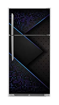 Advait Designs Decorative 3D Design with colourfull dots with Black Background Abstract Extra Large Fridge Sticker (PVC Vinyl Covering Area 61cm X 160cm )-MFN-thumb3