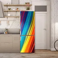 Psychedelic Collection Abstract Decorative Multicolour taxture Extra lardge Fridge Sticker for Fridge Decor (PVC Vinyl, Multicolor, 60 cm X 160 cm)-thumb3