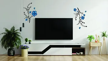 Psychedelic Collection Decorative Tree Branch Blue Flower PVC Vinyl Multicolor Decorative Wall Sticker for Wall Decoration Size : 67 cm X 120 cm-thumb3