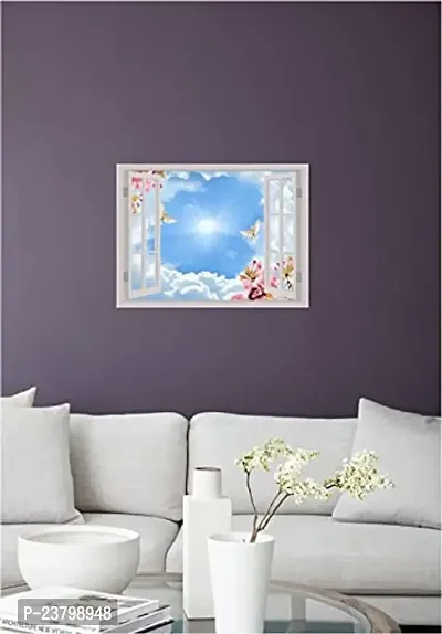 Psychedelic Collection Beautiful Colorful Nature Window Illusion Wall Sticker (PVC Vinyl, Multicolour, Wall Covering 61 cm X 46 cm)_PCWI01_PCWI95-thumb3