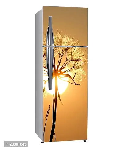 Psychedelic Collection Fridge Sticker for Decorative Flower with Sunset Abstract Nature Extra lardge Fridge Sticker for Fridge Decor (PVC Vinyl, Multicolor, 60 cm X 160 cm)-thumb2