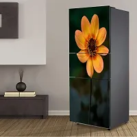 Psychedelic Collection Orange Wildflower Pollen Petal daisyDecorative Extra Large PVC Vinyl Fridge Sticker (Multicolor, 60 cm X 160 cm)_FD940_WP-thumb4