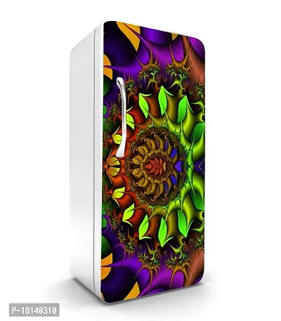 Trendy Abstract Design Colorfull Decorative Fridge Sticker Multicolor Vinyl 120X60-Sdpcfs441