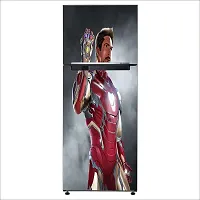 Psychedelic Collection Decorative Iron Man abstarct Wallpaper Fridge Double Single Door Decorative Sticker (PVC Vinyl, Multicolor, 60 cm X 160 cm) FD830_New-thumb2