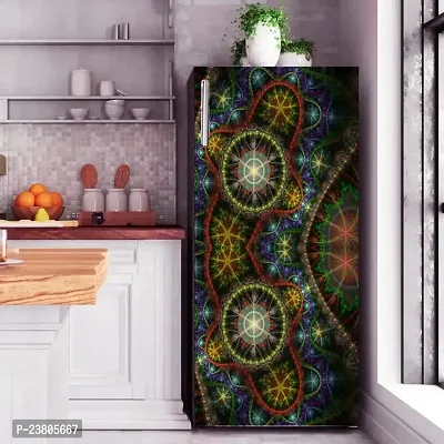 Psychedelic Collection Abstract Design Colorfull Decorative Fridge Sticker Multicolor Vinyl 120x60-SD_PCFS444-thumb5