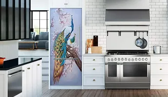 Trendy Fridge Sticker Beautiful Peacock Sticker For Fridge Wrap Decorative Sticker (Pvc Vinyl 60X160)-Psypcfs338-thumb2