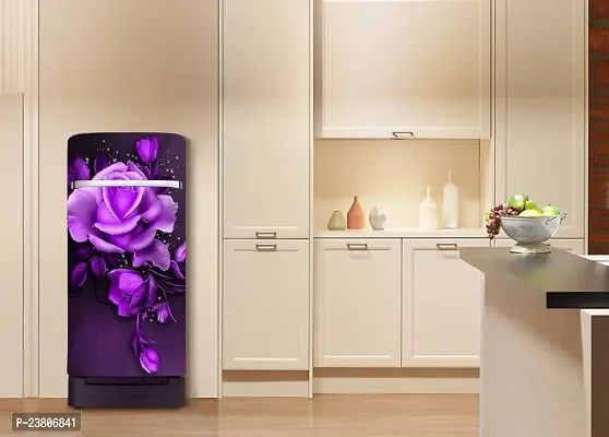 Psychedelic Collection Beautifull Coloufull Flower Decorative Fridge Sticker(Multicolor Vinyl 120X60)-thumb4