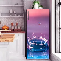 Psychedelic Collection - Vinly Water Drop in A Pond Self Adhesive Vinyl Sticker Fridge wrap Decorative Sticker (PVC Vinyl Covering Area 60 cm X 160 cm )HK-thumb1