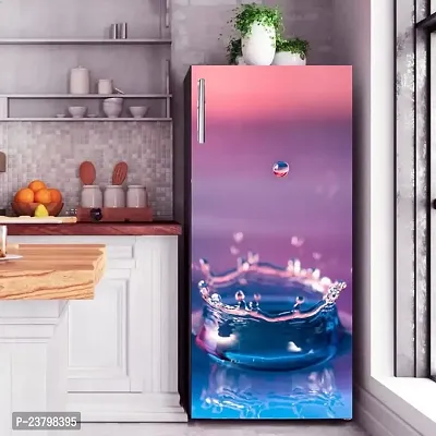 Psychedelic Collection - Vinly Water Drop in A Pond Self Adhesive Vinyl Sticker Fridge wrap Decorative Sticker (PVC Vinyl Covering Area 60 cm X 160 cm )HK-thumb2