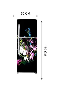 Psychedelic Collection Flower Bunch Decorative Extra Large PVC Vinyl Fridge Sticker (Multicolor, 60 cm X 160 cm)_PCFS203_WP-thumb3