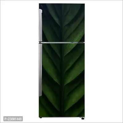 Psychedelic Collection Decorative Close up Plant stem Banana Leaf Biology Plant Extra Large Fridge Sticker Double Single Door Decorative Fridge Sticker (PVC Vinyl, Multicolor, 60 cm X 160 cm)