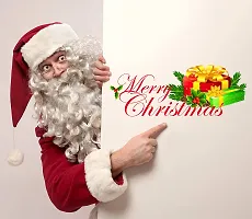 Trendy Merry Christmas Gifts Pvc Vinyl Self Adhesive Wall Sticker (Ideal Size On Wall- 36 Cm X 90 Cm, Multicolour)-thumb1