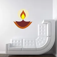 Pshychedelic Collection Diwali Special - Decorative Diya Wall Sticker Size - 38 cm x 38 cm-thumb2