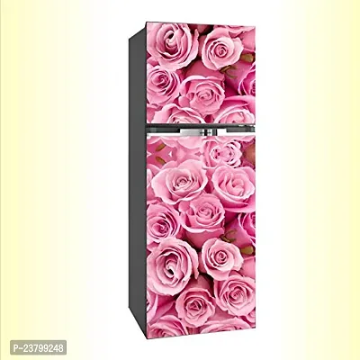 Psychedelic Collection Decorative Pink Flower Vinyl Fridge Cover Wallpaper Poster Adhesive Vinyl Sticker Fridge wrap Decorative Sticker (PVC Vinyl Covering Area 60cm X 160cm)-thumb4