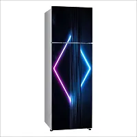 Psychedelic Collection Glowing Triangle neonDecorative Extra Large PVC Vinyl Fridge Sticker (Multicolor, 60 cm X 160 cm)-thumb1