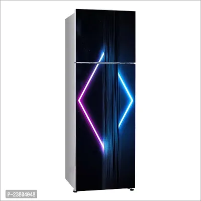 Psychedelic Collection Glowing Triangle neonDecorative Extra Large PVC Vinyl Fridge Sticker (Multicolor, 60 cm X 160 cm)-thumb2