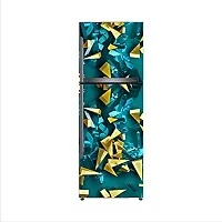 Trendy 3D Abstract Colorful Fridge Wallpaper Poster Adhesive Vinyl Sticker Fridge Wrap Decorative Wall Sticker (Pvc Vinyl Multicolor) Size 60X160 Cm-thumb2