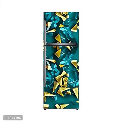 Trendy 3D Abstract Colorful Fridge Wallpaper Poster Adhesive Vinyl Sticker Fridge Wrap Decorative Wall Sticker (Pvc Vinyl Multicolor) Size 60X160 Cm-thumb3