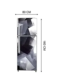 Trendy Hd Beautiful Abstract Black And White Diamond Cut Lookself Vinyl Fridge Wallpaper Self Adhesive Vinyl Sticker Decorative Sticker (Pvc Vinyl Covering Area 60 Cm X 160 Cm)-thumb3