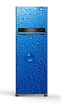 Psychedelic Collection Vinly 3D Water Drops with Blue BackgroundDecorative Extra Large PVC Vinyl Fridge Sticker (Multicolor, 60 cm X 160 cm)_PCFS53_WP-thumb1