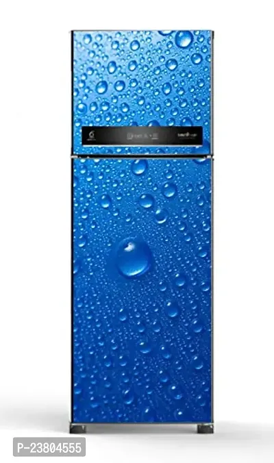 Psychedelic Collection Vinly 3D Water Drops with Blue BackgroundDecorative Extra Large PVC Vinyl Fridge Sticker (Multicolor, 60 cm X 160 cm)_PCFS53_WP-thumb2