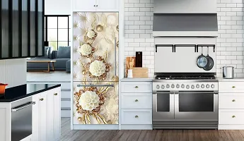 Psychedelic Collection Abstract Design Coloufull Flower Fridge Sticker (Multicolor PVC Vinyl 160x60)-DD_PCFS389-thumb1