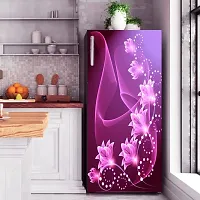 Trendy Abstract Design Coloufull Decorative Fridge Sticker (Multicolor Vinyl 120X60)-thumb2