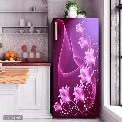 Trendy Abstract Design Coloufull Decorative Fridge Sticker (Multicolor Vinyl 120X60)-thumb3