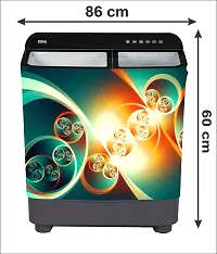 Psychedelic Collection decoartive Abstract Light Beautiful washingmachine Sticker (Multicolor PVC Vinyl 86x60)-thumb2