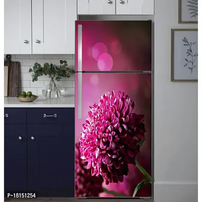 Trendy - Vinly 3D Decorative Colourful Flower Violet Color Adhesive Vinyl Sticker Fridge Wrap Decorative Sticker (Pvc Vinyl Covering Area 60 Cm X 160 Cm )Hk-thumb2