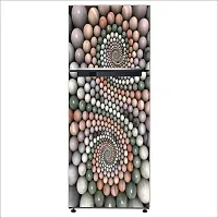 Psychedelic Collection Stone Balls Colorful designDecorative Extra Large PVC Vinyl Fridge Sticker (Multicolor, 60 cm X 160 cm)_FD654_WP-thumb2