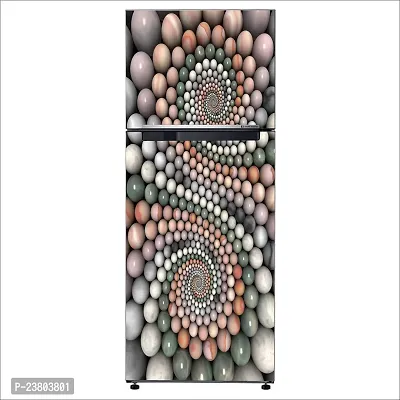 Psychedelic Collection Stone Balls Colorful designDecorative Extra Large PVC Vinyl Fridge Sticker (Multicolor, 60 cm X 160 cm)_FD654_WP-thumb3