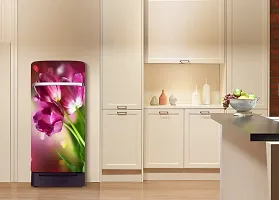 Psychedelic Collection Abstract Design Colourfull Flower Fridge Wrap Decorative Sticker (120 CmX60Cm)-thumb2