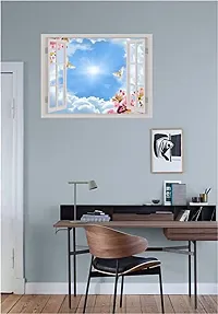 Psychedelic Collection Beautiful Colorful Nature Window Illusion Wall Sticker (PVC Vinyl, Multicolour, Wall Covering 61 cm X 46 cm)_PCWI01_PCWI95-thumb1