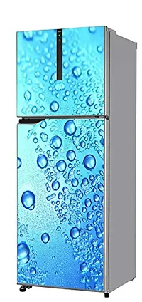 Psychedelic Collection Vinly 3D Water Drops with Blue BackgroundDecorative Extra Large PVC Vinyl Fridge Sticker (Multicolor, 60 cm X 160 cm)_PCFS50_WP-thumb2