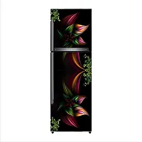 Advait Designs - Decorative Green Leaves Flower Black 3D Extra Large Abstract Wall Fridge Sticker(PVC Vinyl)-thumb2