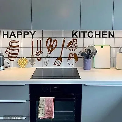 Trendy Happy Kitchen Large Self Adhesive Sticker Size-50Cm*70Cm