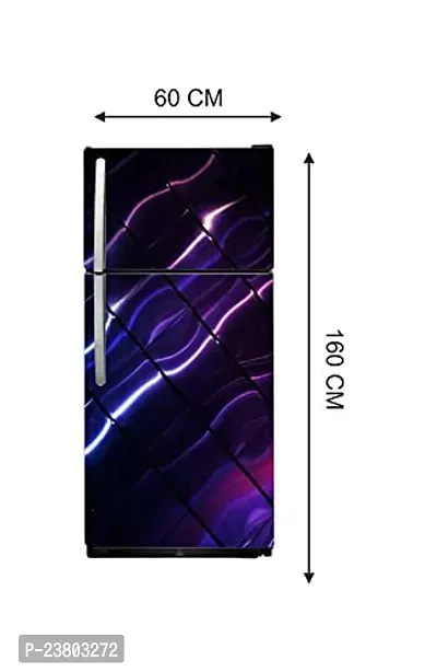 Psychedelic Collection HD Wave Look Decorative Extra Large PVC Vinyl Fridge Sticker (Multicolor, 60 cm X 160 cm)_PCFS158_WP-thumb4