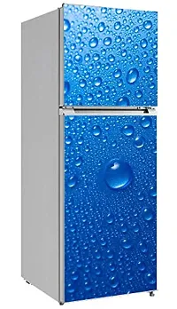 Psychedelic Collection Vinly 3D Water Drops with Blue BackgroundDecorative Extra Large PVC Vinyl Fridge Sticker (Multicolor, 60 cm X 160 cm)_PCFS53_WP-thumb3