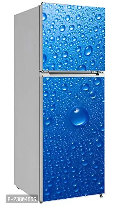 Psychedelic Collection Vinly 3D Water Drops with Blue BackgroundDecorative Extra Large PVC Vinyl Fridge Sticker (Multicolor, 60 cm X 160 cm)_PCFS53_WP-thumb4