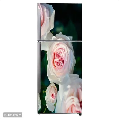 Trendy Pink Rose With Blurr Backgrounddecorative Extra Large Pvc Vinyl Fridge Sticker (Multicolor, 60 Cm X 160 Cm)