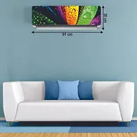 Trendy Beautiful Colorful Flower With Water Dropes Ac Sticker (Multicolor Pvc Vinyl 30X91)-thumb2