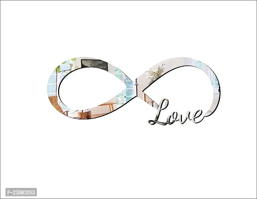 Psychedelic Collection Beautiful Love Mirror Silver Acrylic Sticker Hexagon Mirror, Hexagon Mirror Wall Stickers, Mirror Stickers for Wall Large Size, Sticker Mirror-thumb3