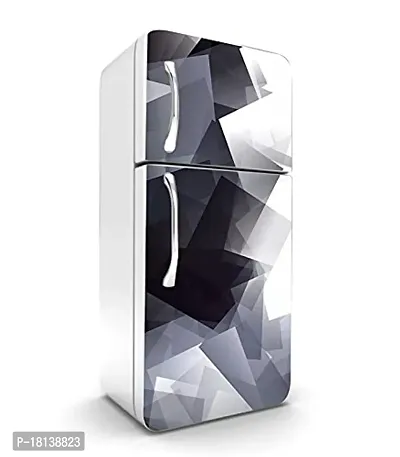 Trendy Hd Beautiful Abstract Black And White Diamond Cut Lookself Vinyl Fridge Wallpaper Self Adhesive Vinyl Sticker Decorative Sticker (Pvc Vinyl Covering Area 60 Cm X 160 Cm)-thumb0