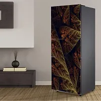 Psychedelic Collection Leaves Fractals brownDecorative Extra Large PVC Vinyl Fridge Sticker (Multicolor, 60 cm X 160 cm)-thumb4