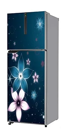 Psychedelic Collection Vinly Colourful Flower with Blue BackgroundDecorative Extra Large PVC Vinyl Fridge Sticker (Multicolor, 60 cm X 160 cm)_PCFS70_WP-thumb3